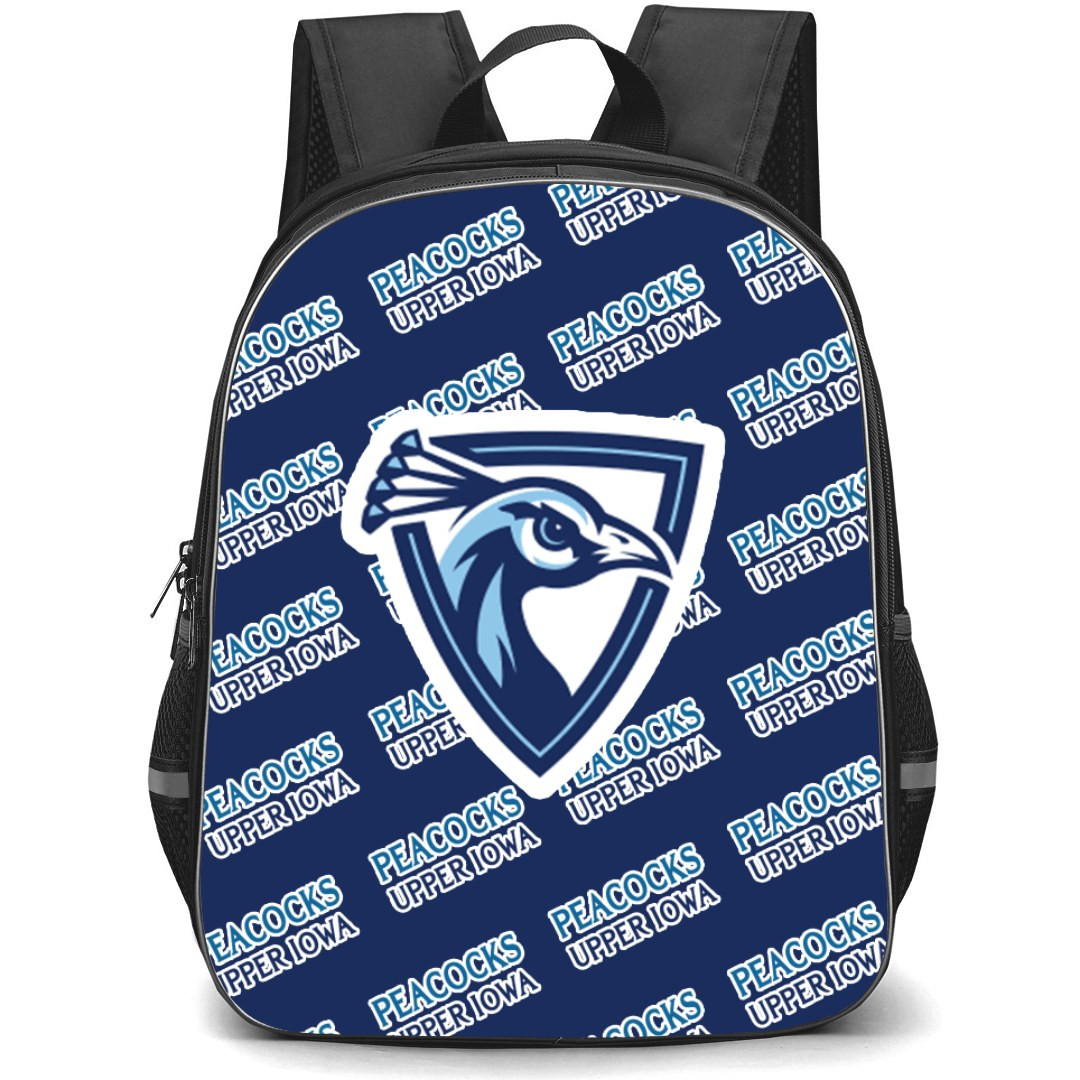 Upper Iowa University Peacocks Backpack StudentPack - Upper Iowa University Peacocks College Football Medley Monogram Wordmark