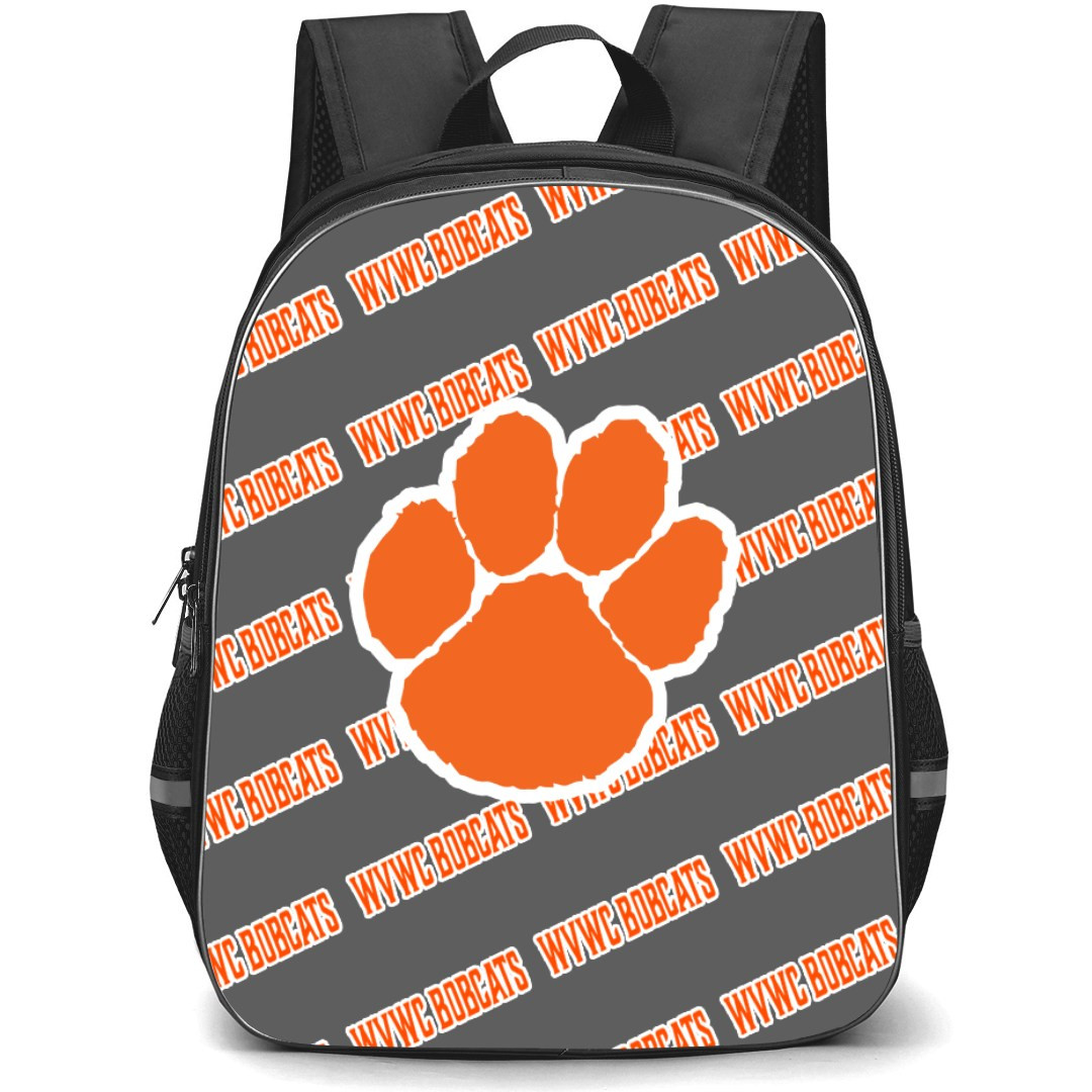 West Virginia Wesleyan College Bobcats Backpack StudentPack - West Virginia Wesleyan College Bobcats College Football Medley Monogram Wordmark