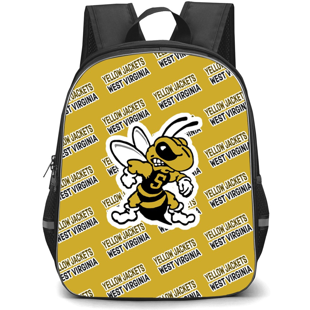 West Virginia State University Yellow Jackets Backpack StudentPack - West Virginia State University Yellow Jackets College Football Medley Monogram Wordmark