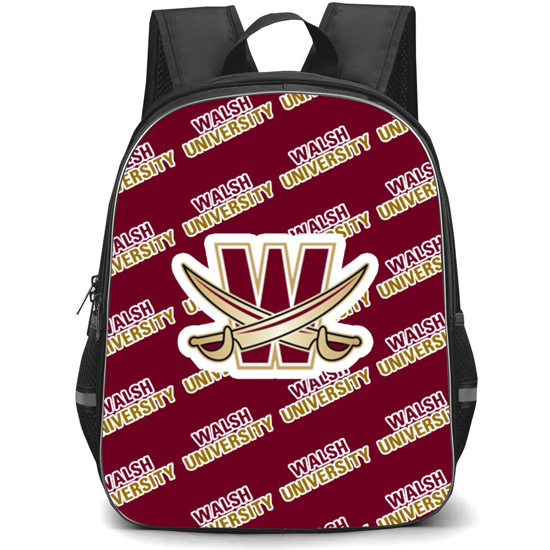 Walsh University Cavaliers Backpack StudentPack - Walsh University Cavaliers College Football Medley Monogram Wordmark