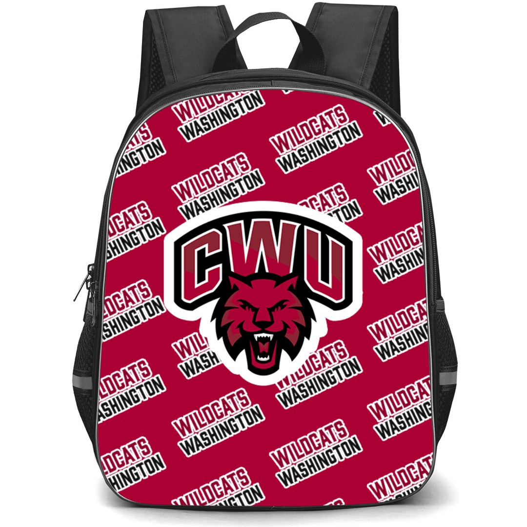 Central Washington University Wildcats Backpack StudentPack - Central Washington University Wildcats College Football Medley Monogram Wordmark