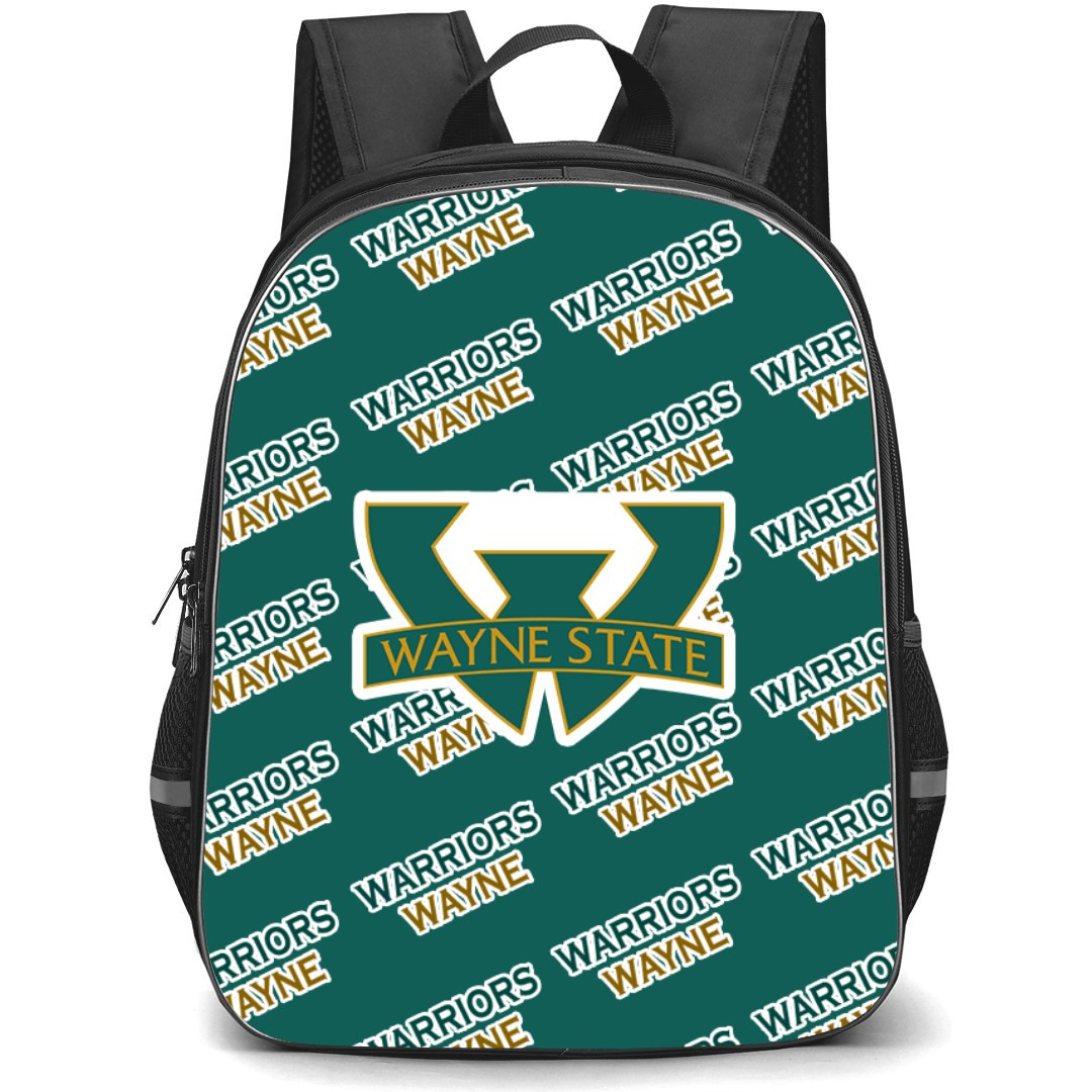 Wayne State University Warriors Backpack StudentPack - Wayne State University Warriors College Football Medley Monogram Wordmark