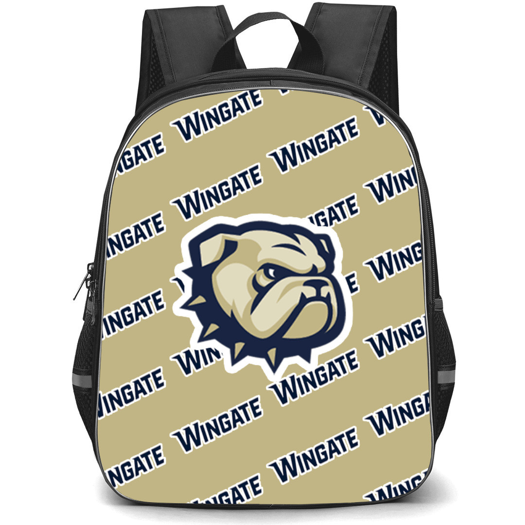 Wingate University Bulldogs Backpack StudentPack - Wingate University Bulldogs College Football Medley Monogram Wordmark