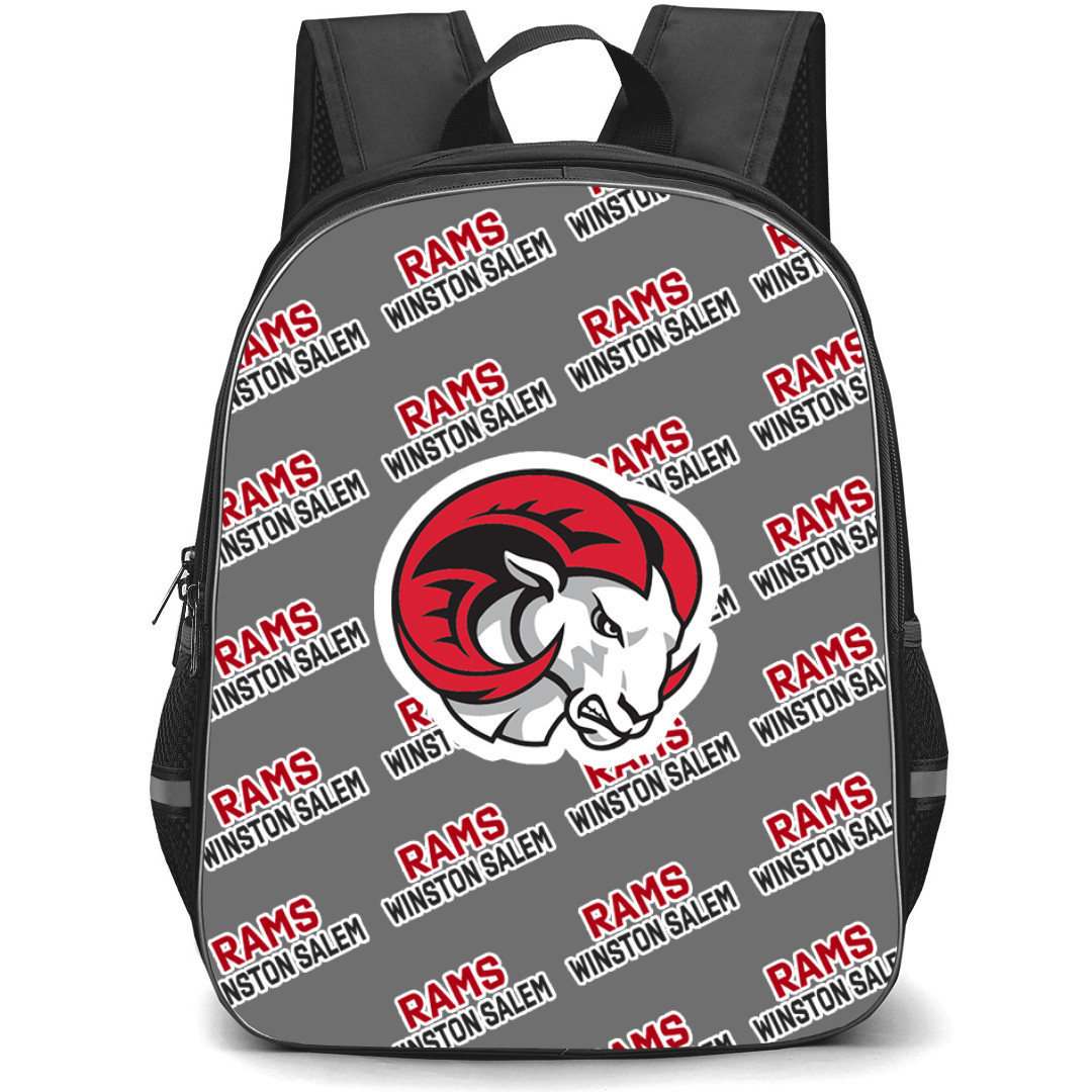 Winston?Salem State University Rams Backpack StudentPack - Winston?Salem State University Rams College Football Medley Monogram Wordmark