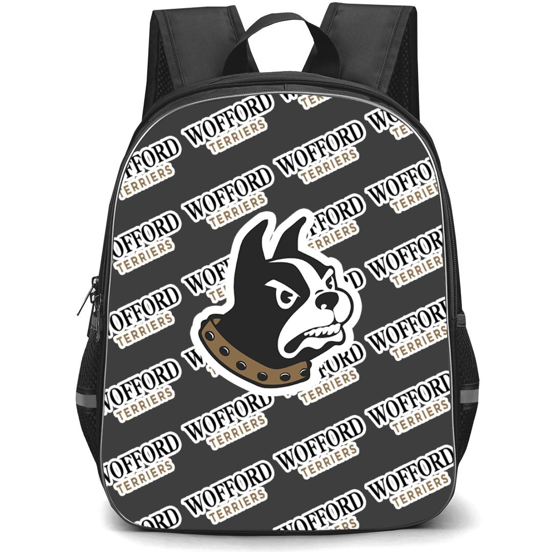 Wofford Terriers Backpack StudentPack - Wofford College Terriers College Football Medley Monogram Wordmark