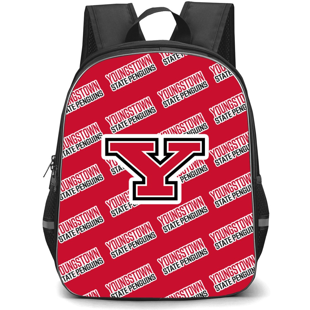 Youngstown State Penguins Backpack StudentPack - Youngstown State University Penguins College Football Medley Monogram Wordmark