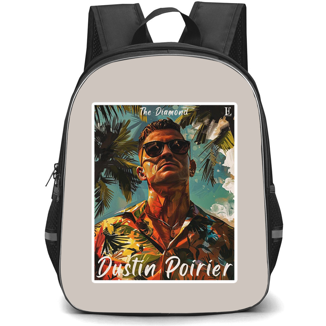 UFC Dustin Poirier Backpack StudentPack - Dustin Poirier The Diamond Painting Portrait Sticker