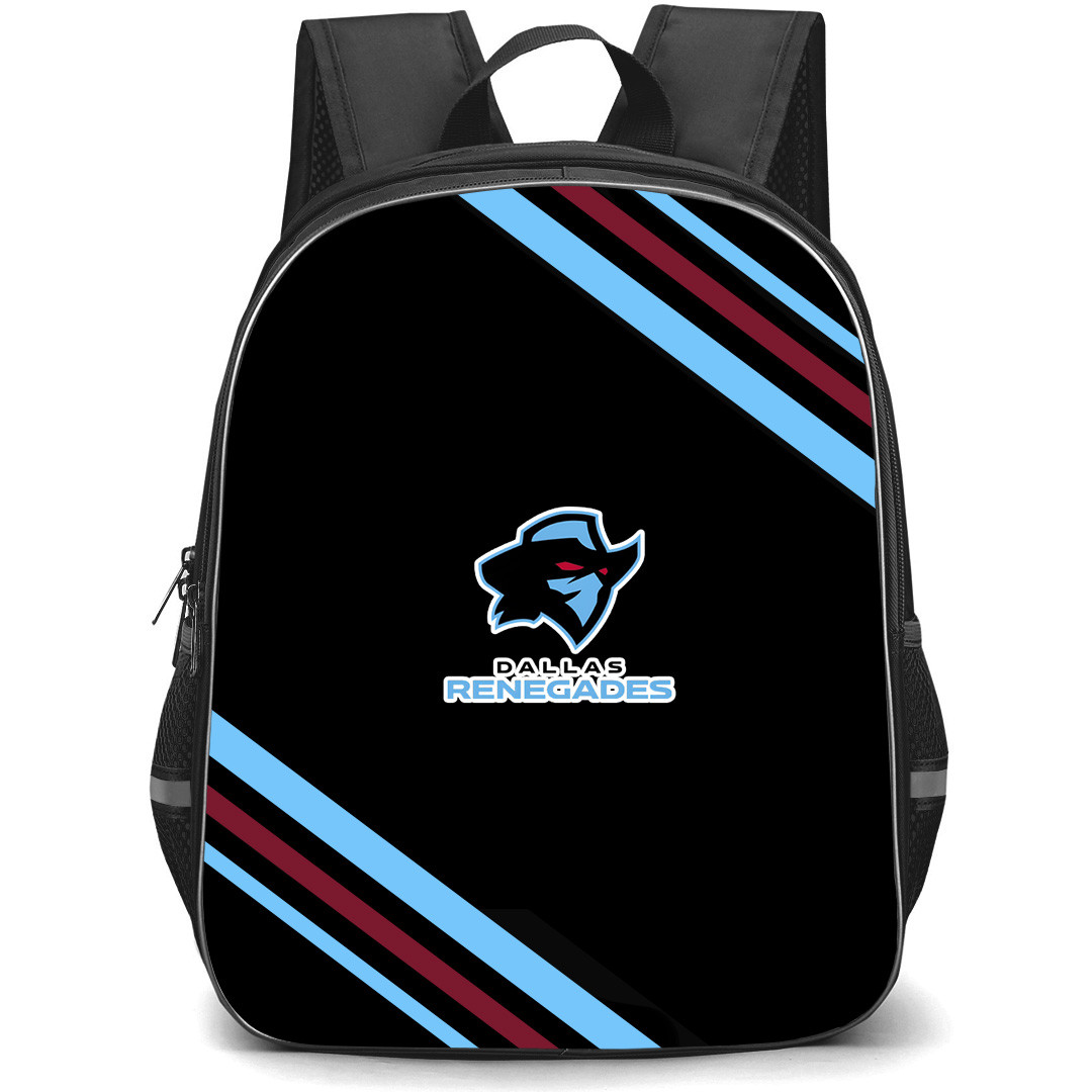 Dallas Renegades Backpack School Bag StudentPack - Dallas Renegades Large Logo With Stripe