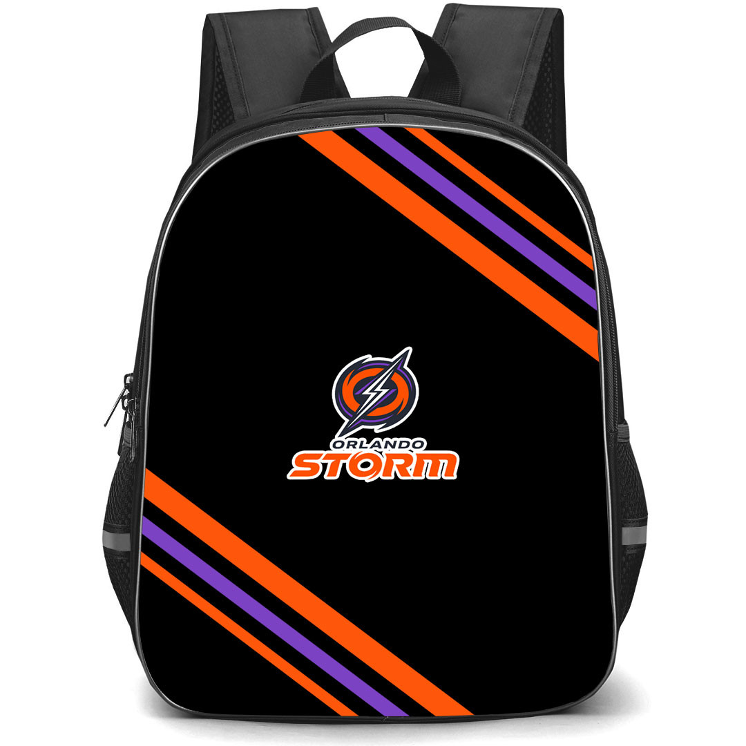 Orlando Storm Backpack School Bag StudentPack - Orlando Storm Large Logo With Stripe