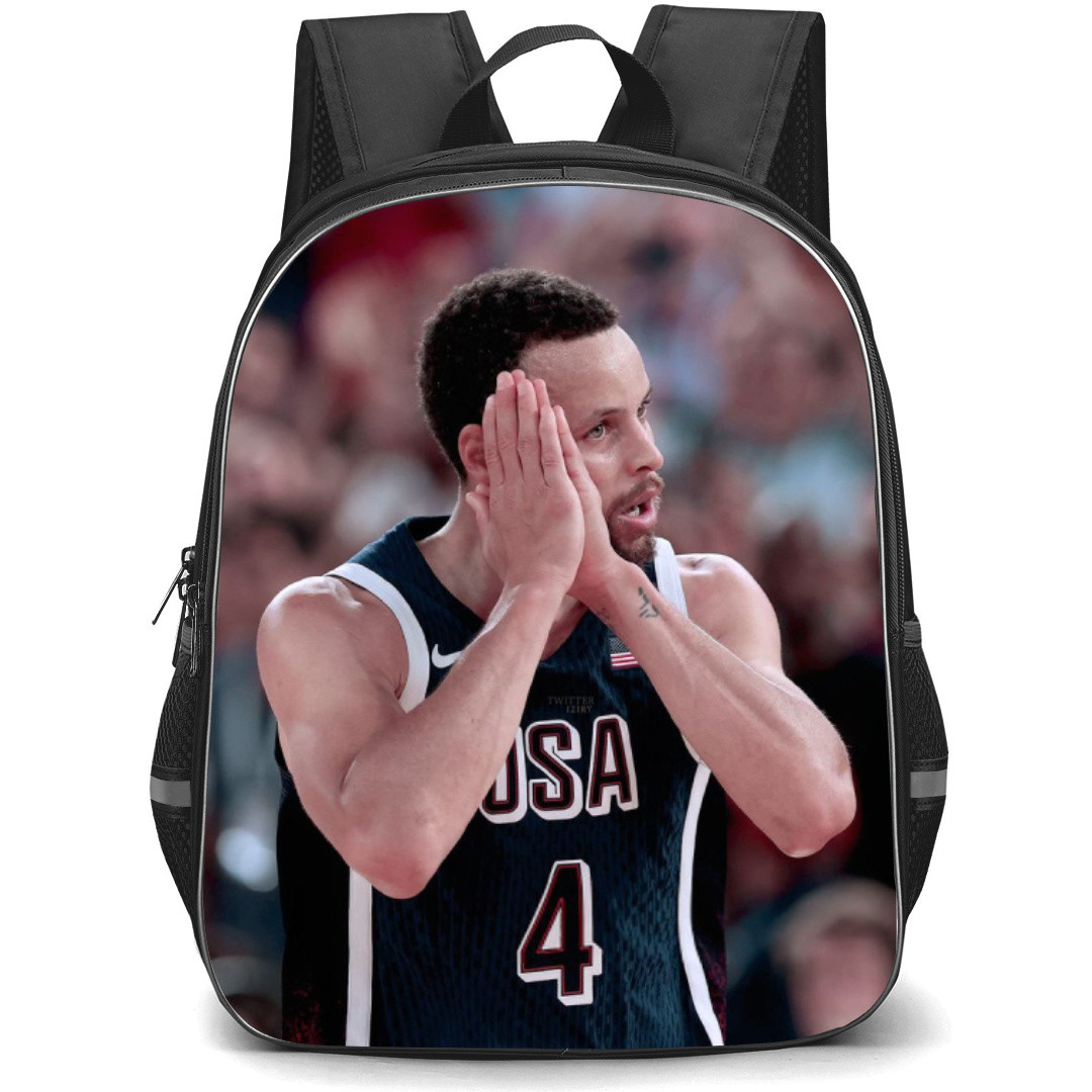 United States National Basketball Team 2024 Stephen Curry Backpack Student Pack - Stephen Curry Portrait Mocking Sleep