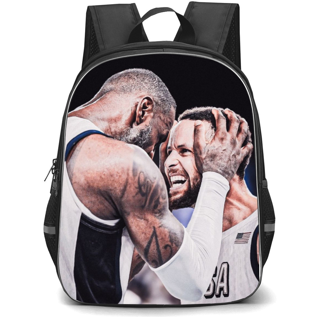 United States National Basketball Team 2024 Backpack Student Pack - Lebron James And Stephen Curry Fierce