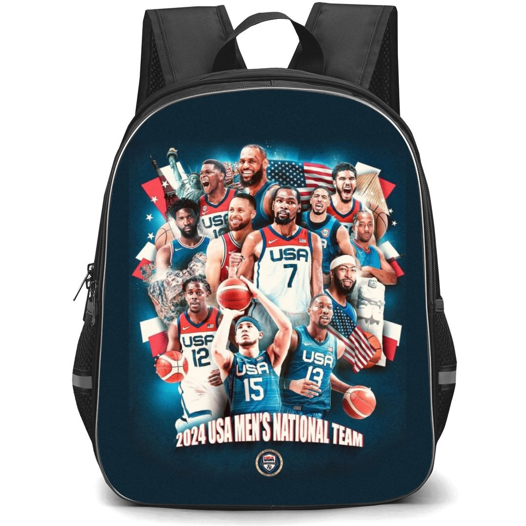 United States National Basketball Team 2024 Backpack Student Pack - USA Men National Team 2024 Poster