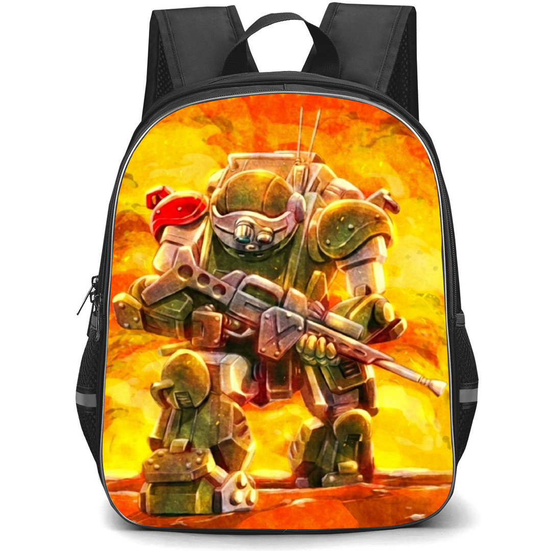 Armored Trooper VOTOMS ATM 09 ST Scopedog Backpack School Bag StudentPack - ATM 09 ST Scopedog Explosion Cover Portrait