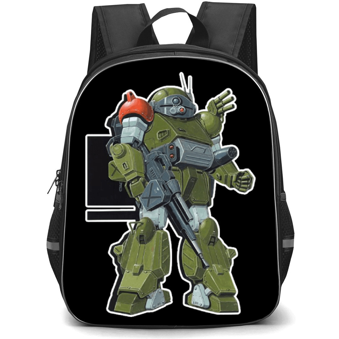 Armored Trooper VOTOMS ATM 09 ST Scopedog Backpack School Bag StudentPack - ATM 09 ST Scopedog War Stance Portrait Sticker