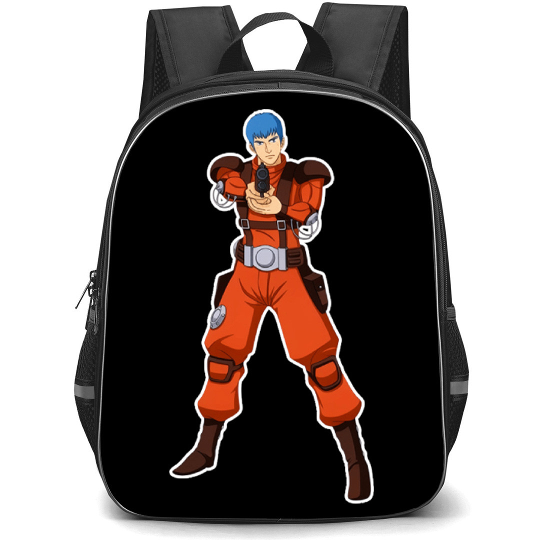 Armored Trooper VOTOMS Chirico Cuvie Backpack School Bag StudentPack - Chirico Cuvie Aiming Gun Fierce Portrait Sticker