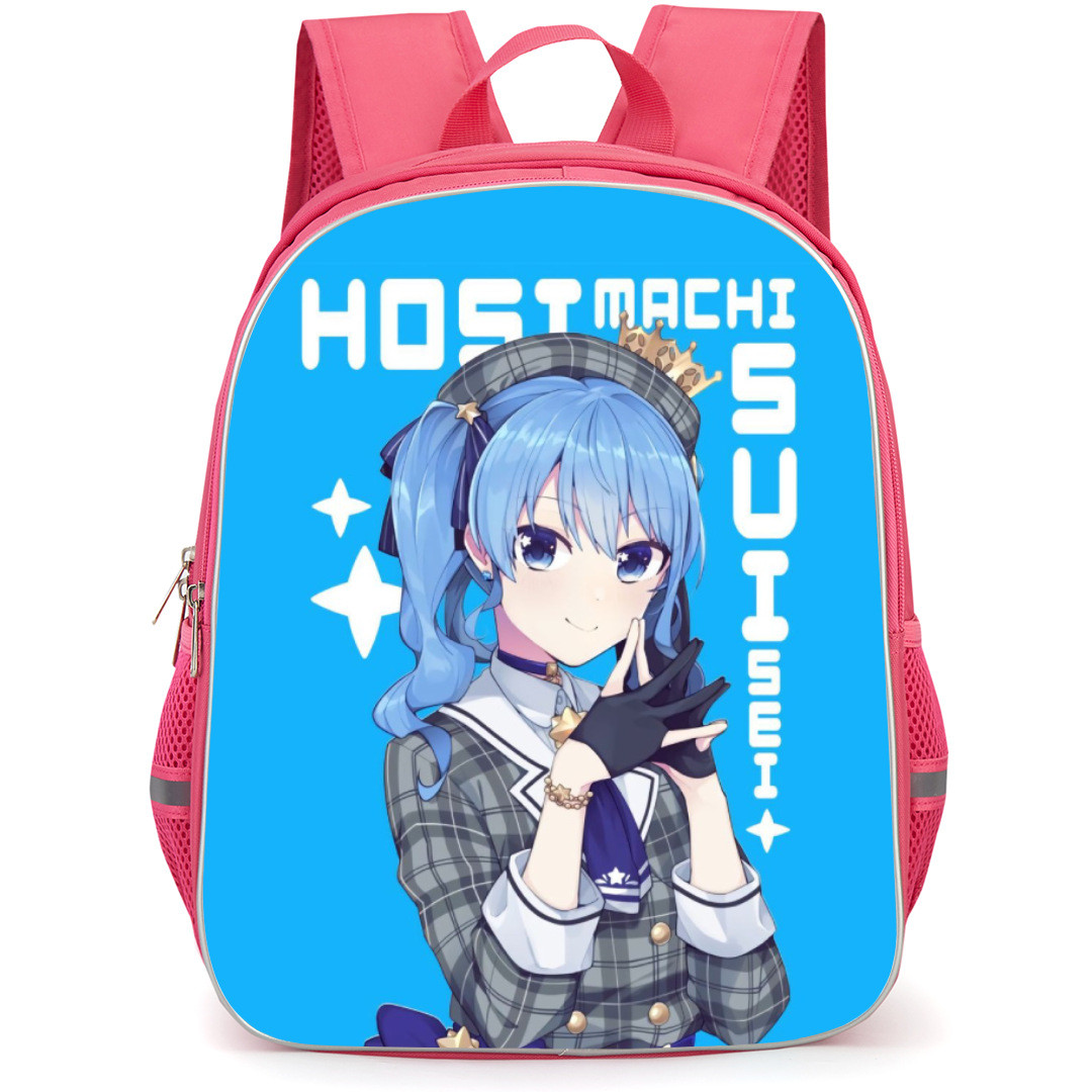 Hoshimachi Suisei Backpack Student Pack - Cute Portrait Sky Blue Background