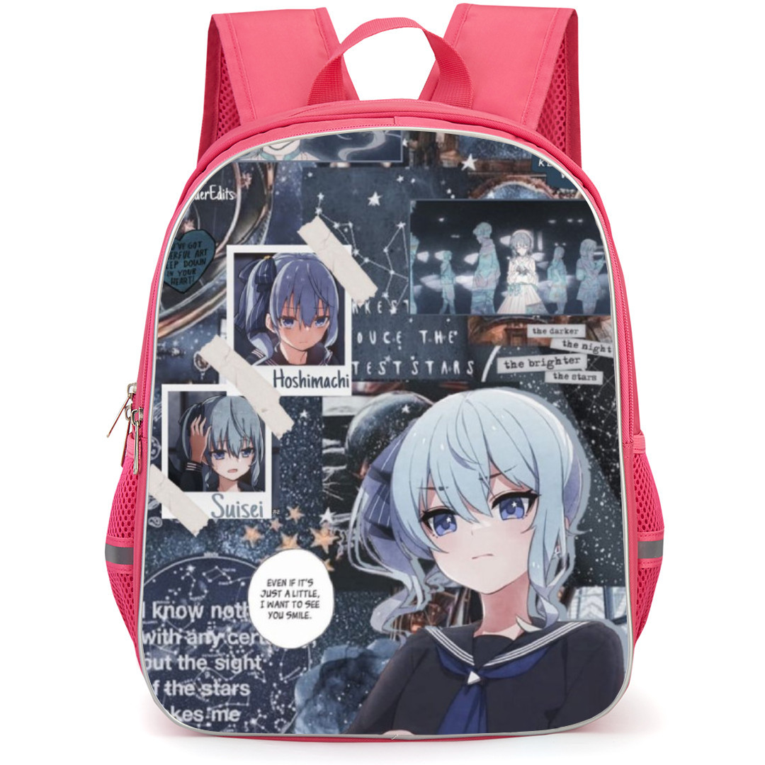 Hoshimachi Suisei Backpack Student Pack - Portrait Quote Collage