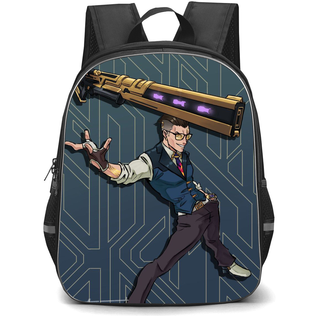 Valorant Chamber Backpack StudentPack - Chamber Pose with Gun