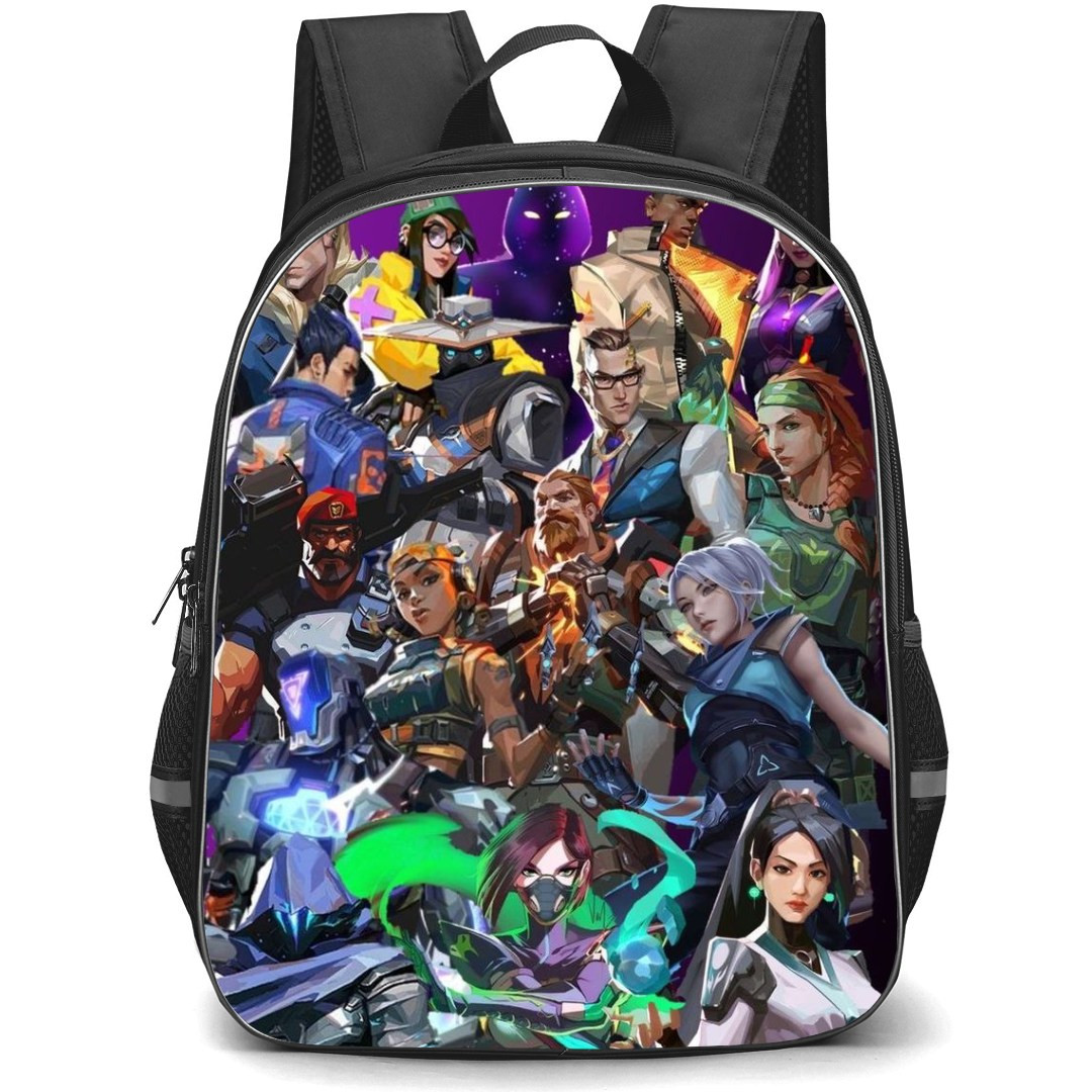 Valorant Collage Backpack StudentPack - Collage All Team Action Characters