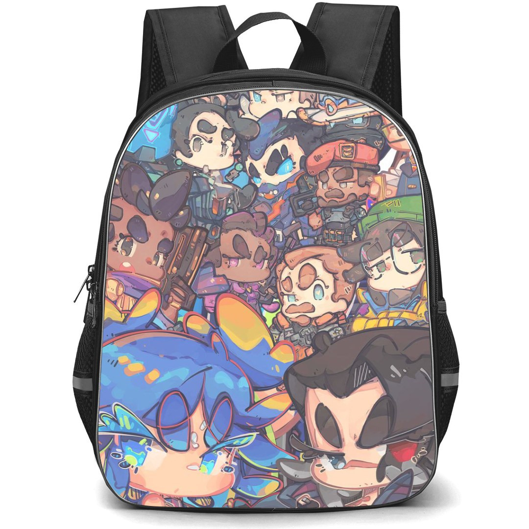 Valorant Collage Backpack StudentPack - Collage Funny Matching Chibi