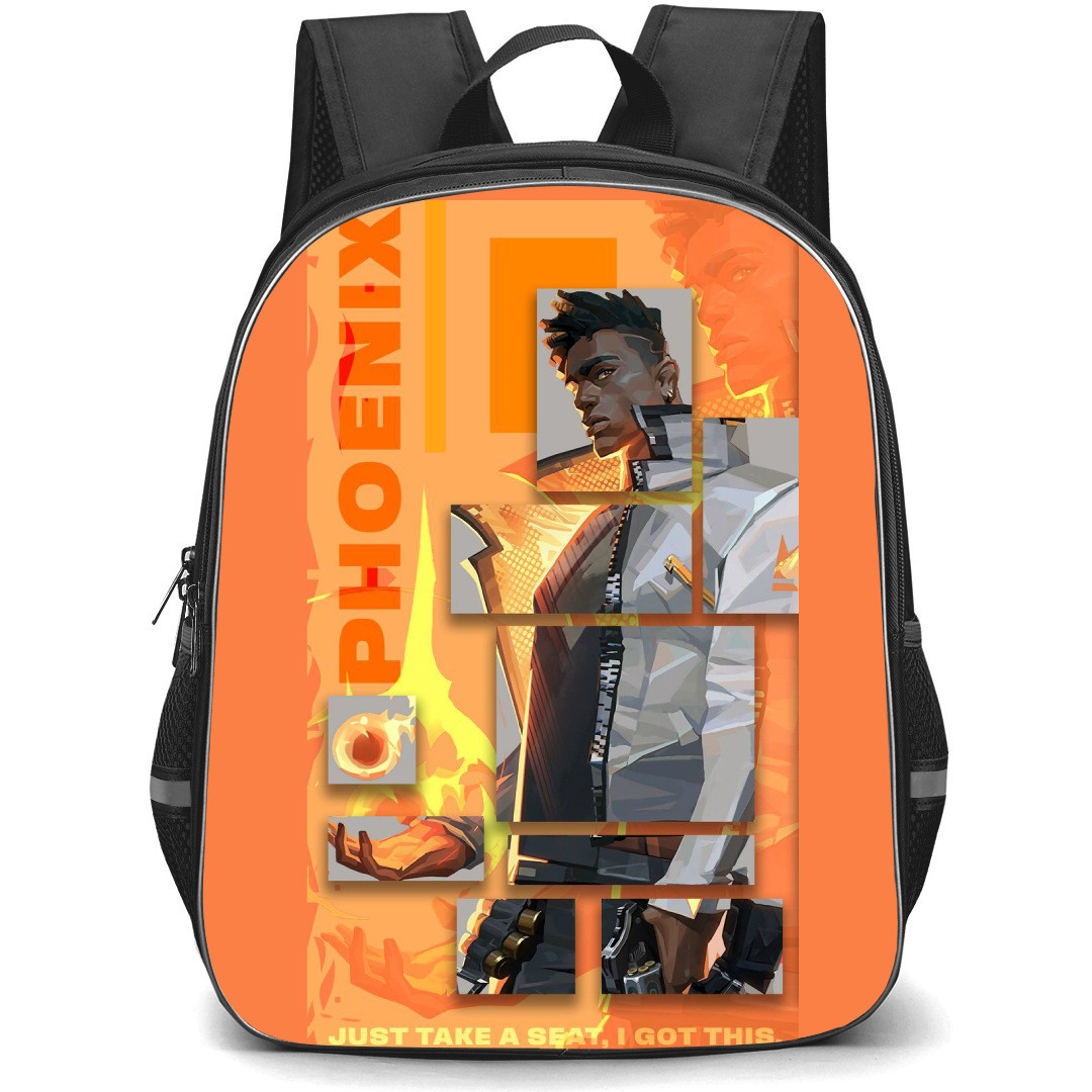 Valorant Phoenix Backpack StudentPack - Phoenix Just Take a Seat, I Got This