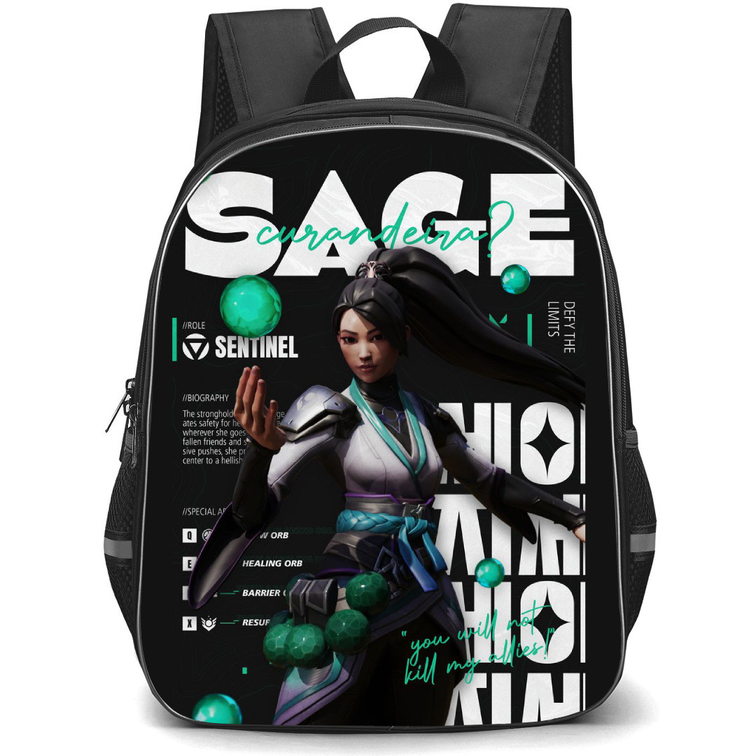Valorant Sage Backpack StudentPack - Sage Cartoon Art