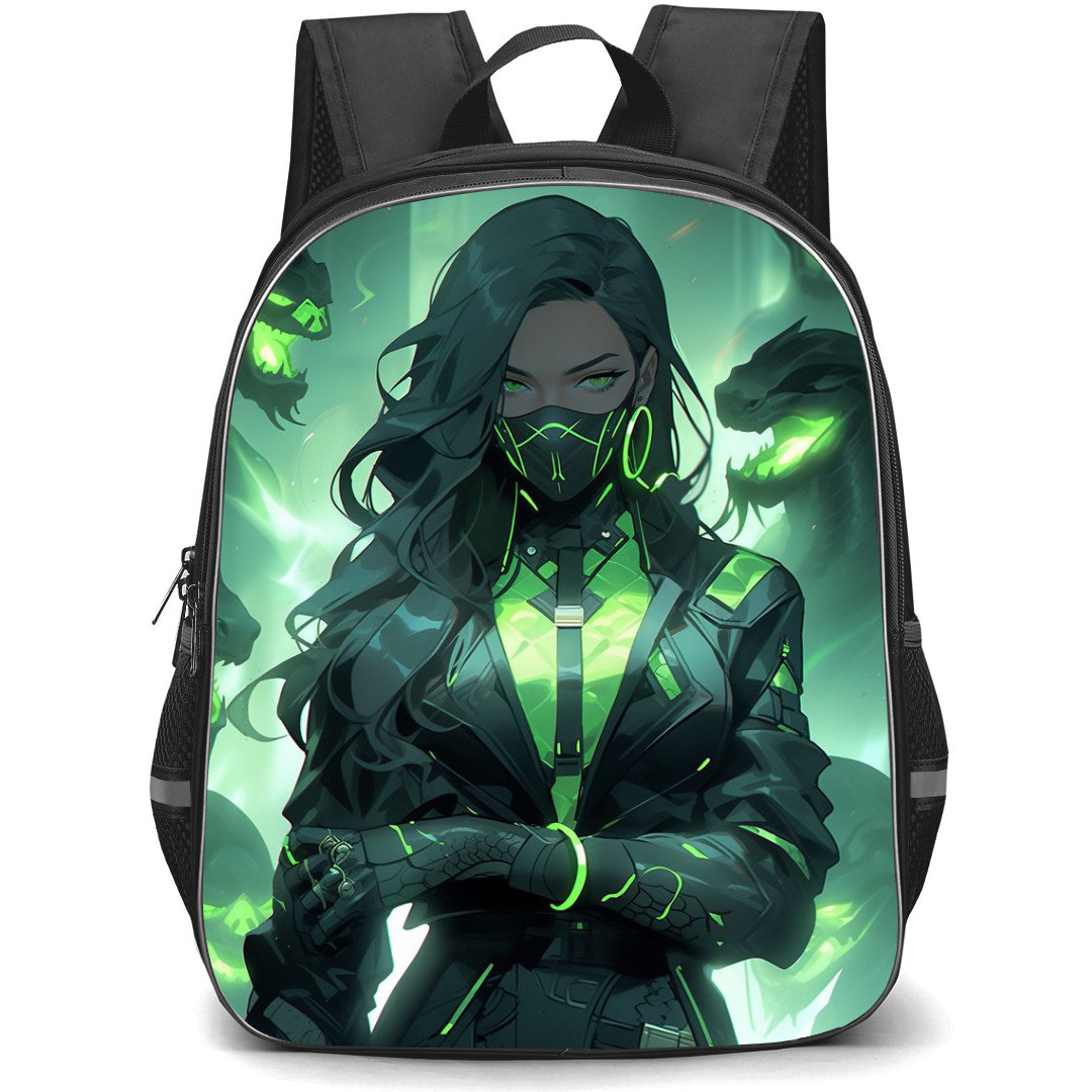 Valorant Viper Backpack StudentPack - Viper with Dragon Poster