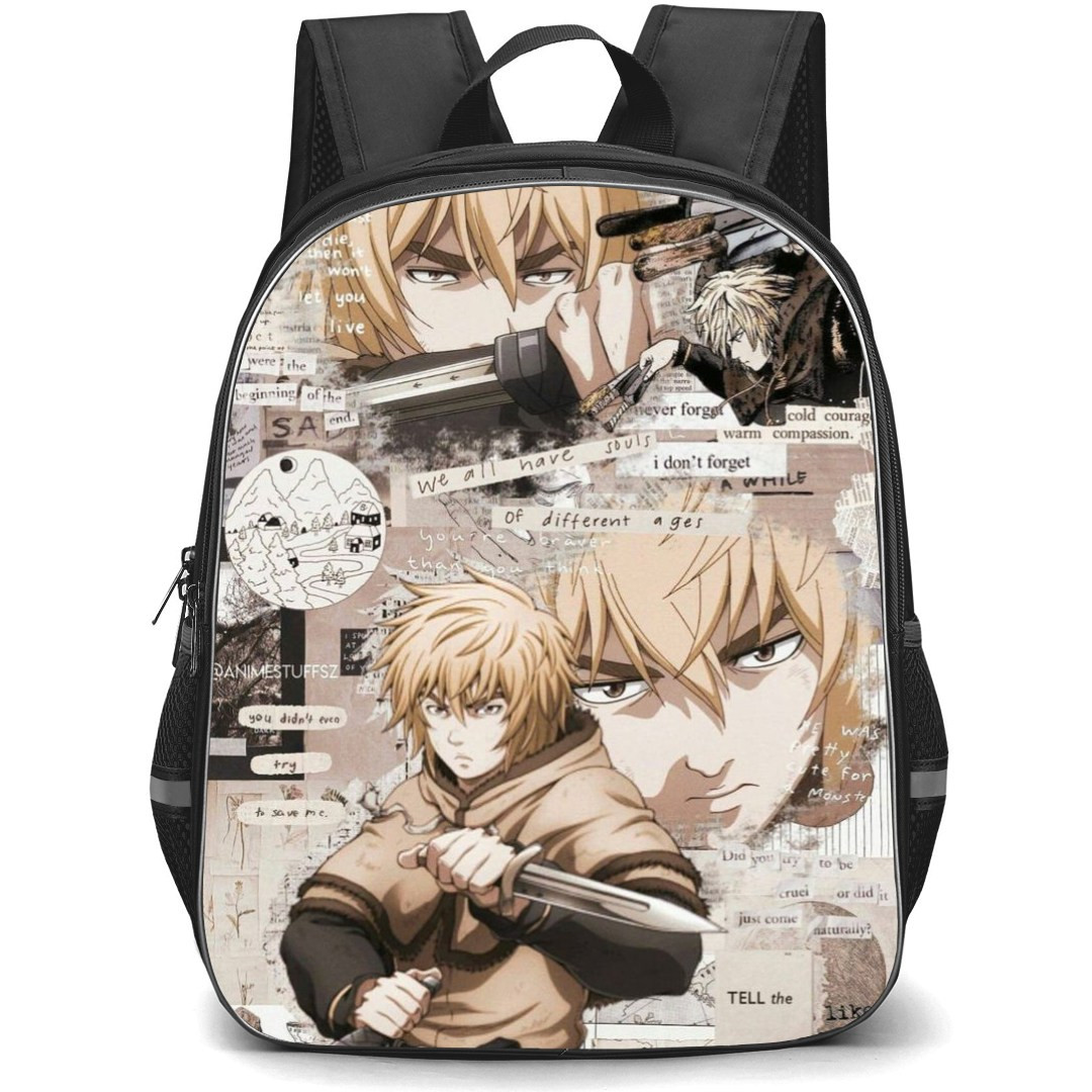 Vinland Saga Thorfinn Backpack StudentPack - Thorfinn We All Have Souls Collage