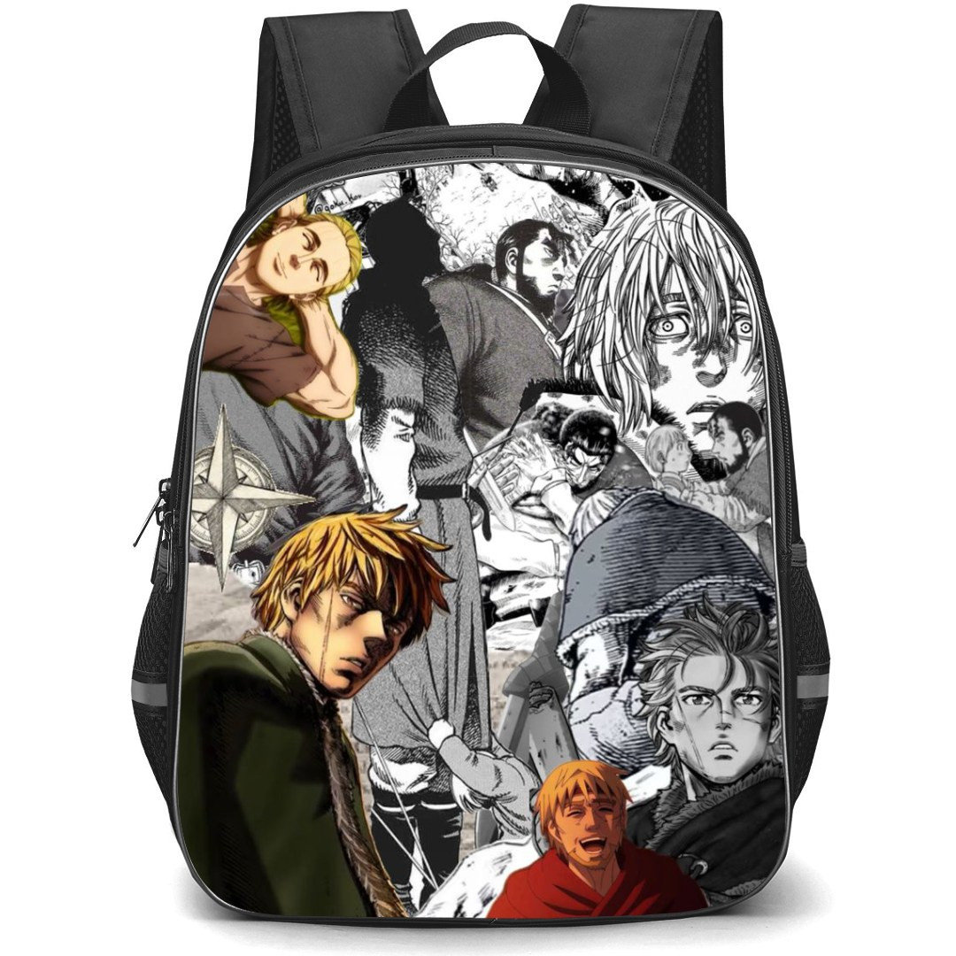 Vinland Saga Thorfinn Backpack StudentPack - Thorfinn Comic Art Collage