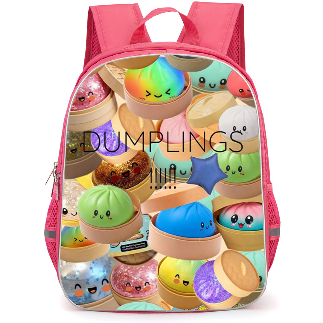 Glitter Dumplings Backpack School Bag StudentPack - Glitter Dumplings Adorable Rainbow Bun Collage Poster
