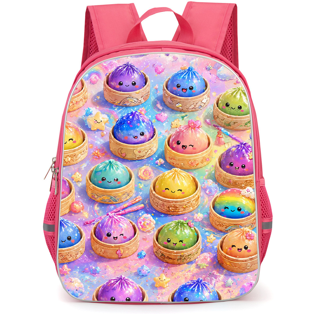 Glitter Dumplings Backpack School Bag StudentPack - Glitter Dumplings Cute Pastel Dumpling Pattern Art Poster