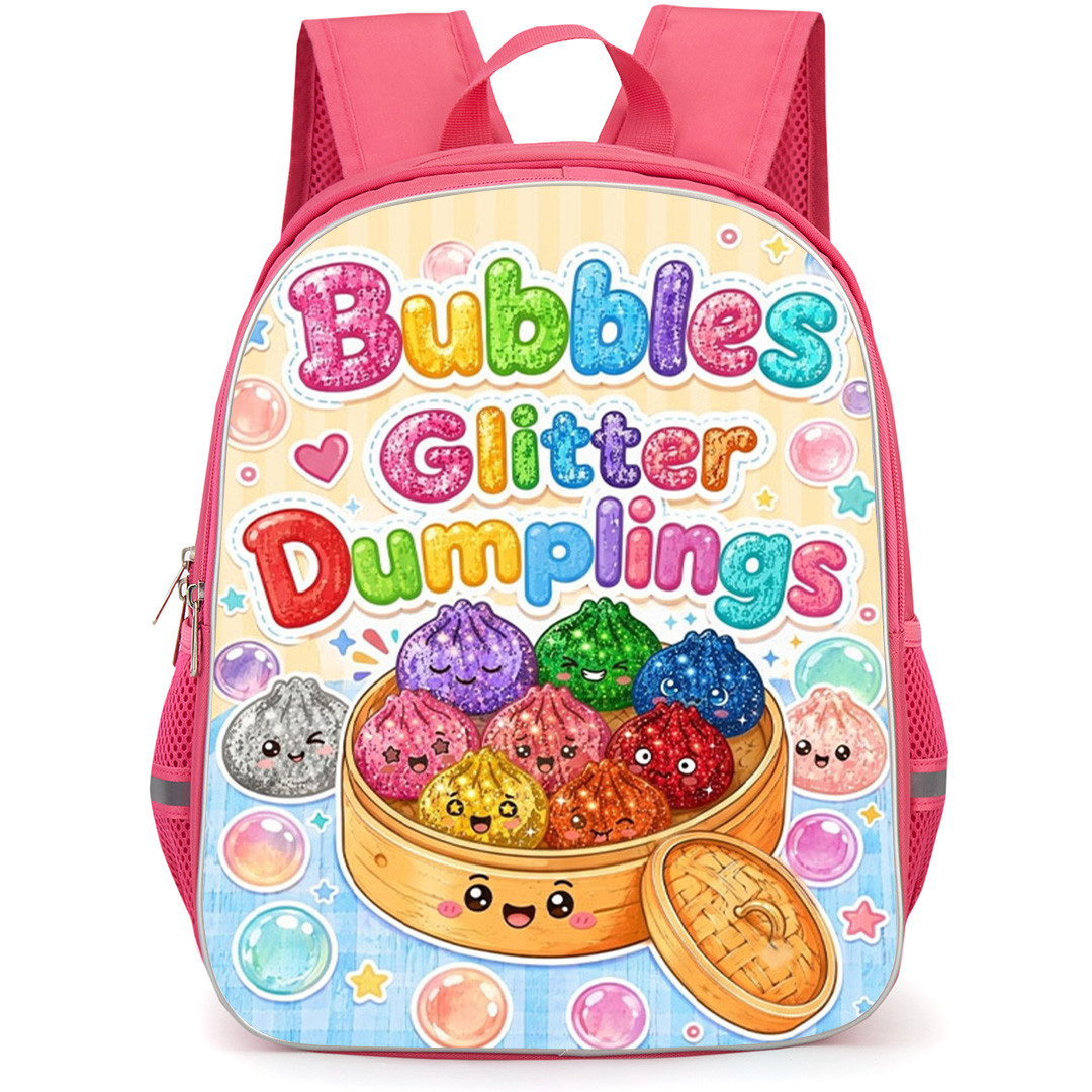 Glitter Dumplings Backpack School Bag StudentPack - Glitter Dumplings Kawaii Rainbow Bubble Friends Poster