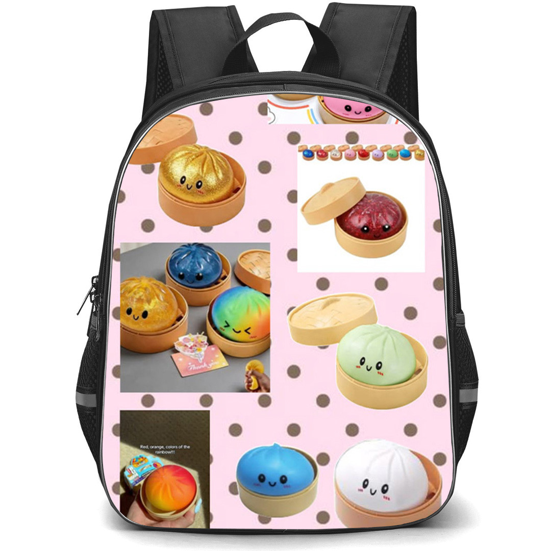 Squishies Backpack School Bag StudentPack - Squishies Colorful Dumpling Squishy Collection Poster
