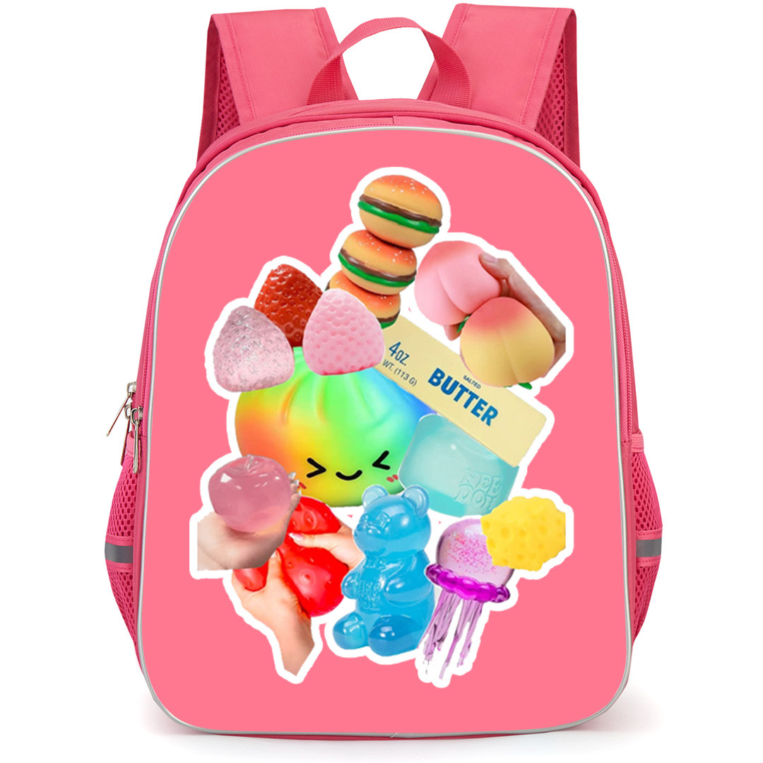 Squishies Backpack School Bag StudentPack - Squishies Food-Themed Squishy Assortment Sticker
