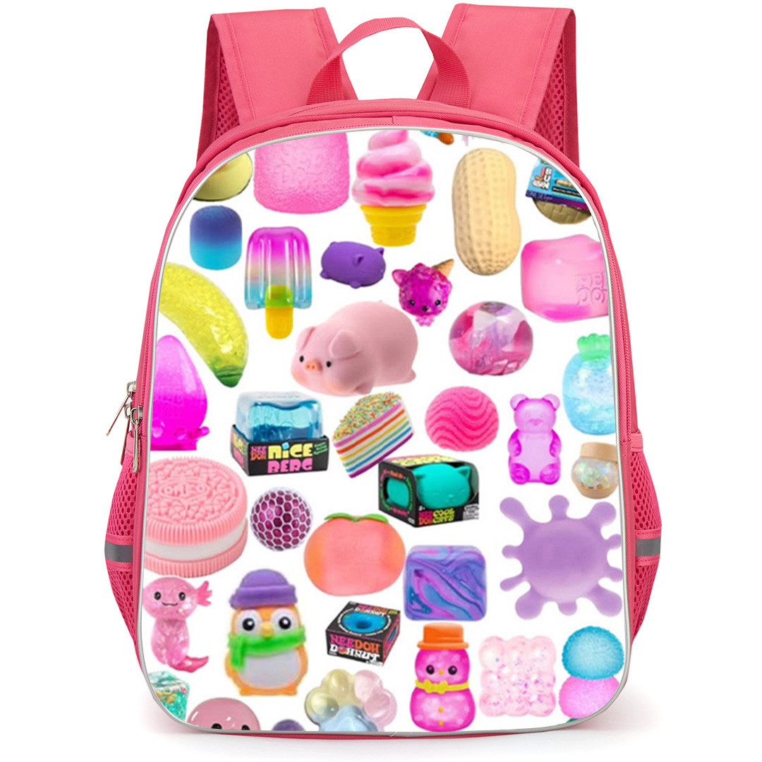 Squishies Backpack School Bag StudentPack - Squishies Kawaii Fidget Toy Collage Poster
