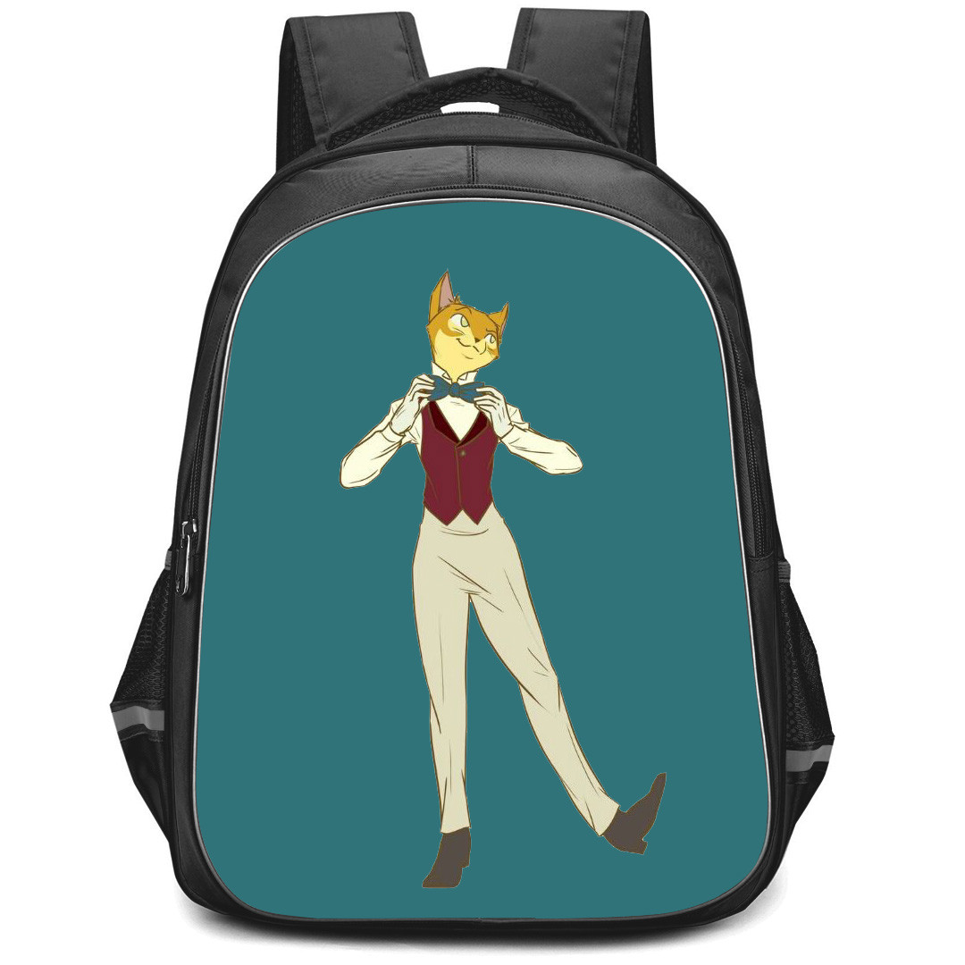 Whisper of The Heart Humbert Backpack StudentPack - Humbert Standing On Green Background