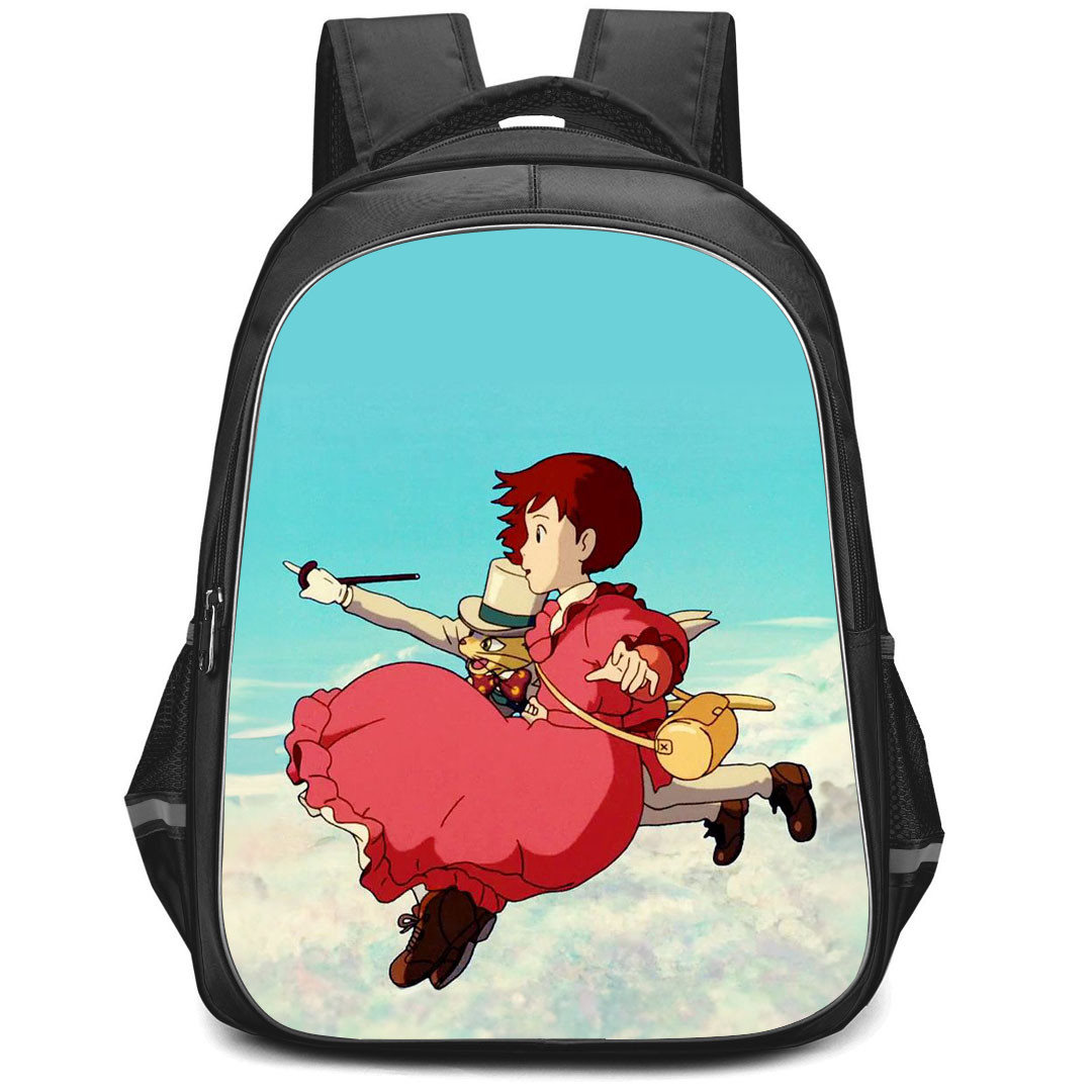 Whisper of The Heart Backpack StudentPack - Whisper of The Heart Shizuku And Humbert Flying In The Sky