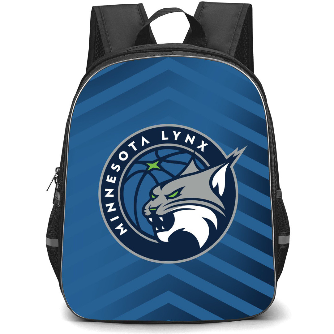 WNBA Minnesota Lynx Backpack StudentPack - Minnesota Lynx Logo On Blue Arrow Abstract Background