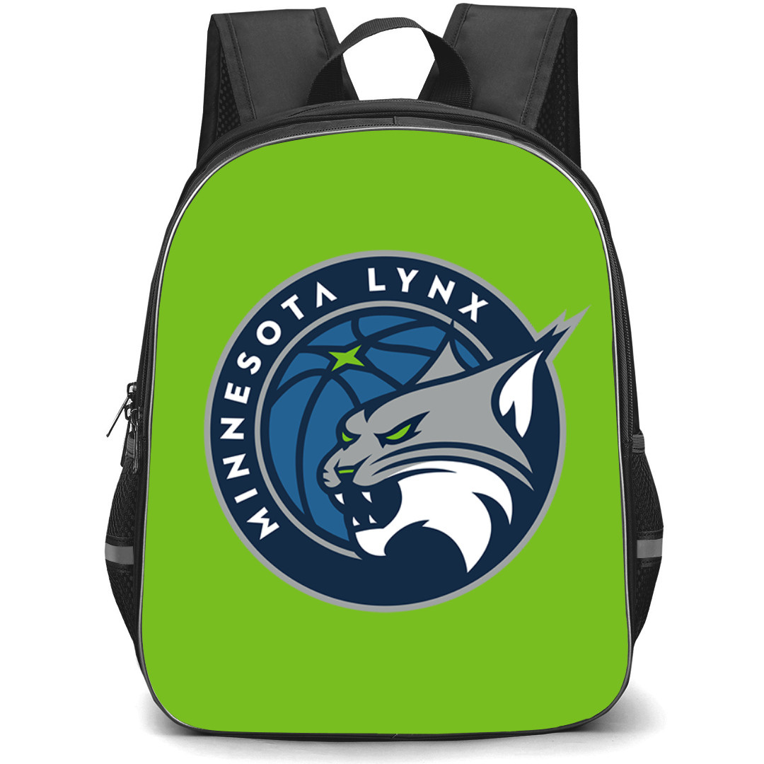 WNBA Minnesota Lynx Backpack StudentPack - Minnesota Lynx Round Logo On Green Background