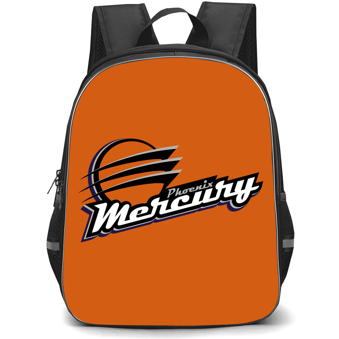 WNBA Phoenix Mercury Backpack StudentPack - Phoenix Mercury Logo On Orange Background