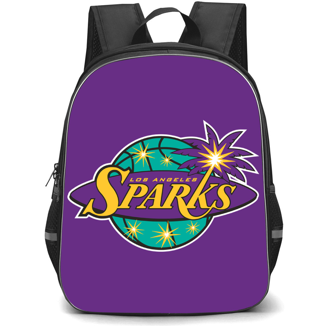 WNBA Los Angeles Sparks Backpack StudentPack - Los Angeles Sparks Logo On Purple Background