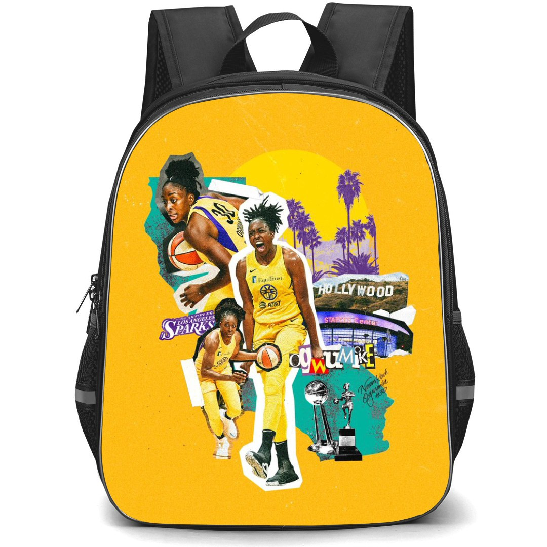 WNBA Los Angeles Sparks Backpack StudentPack - Los Angeles Sparks Poster Yellow Background