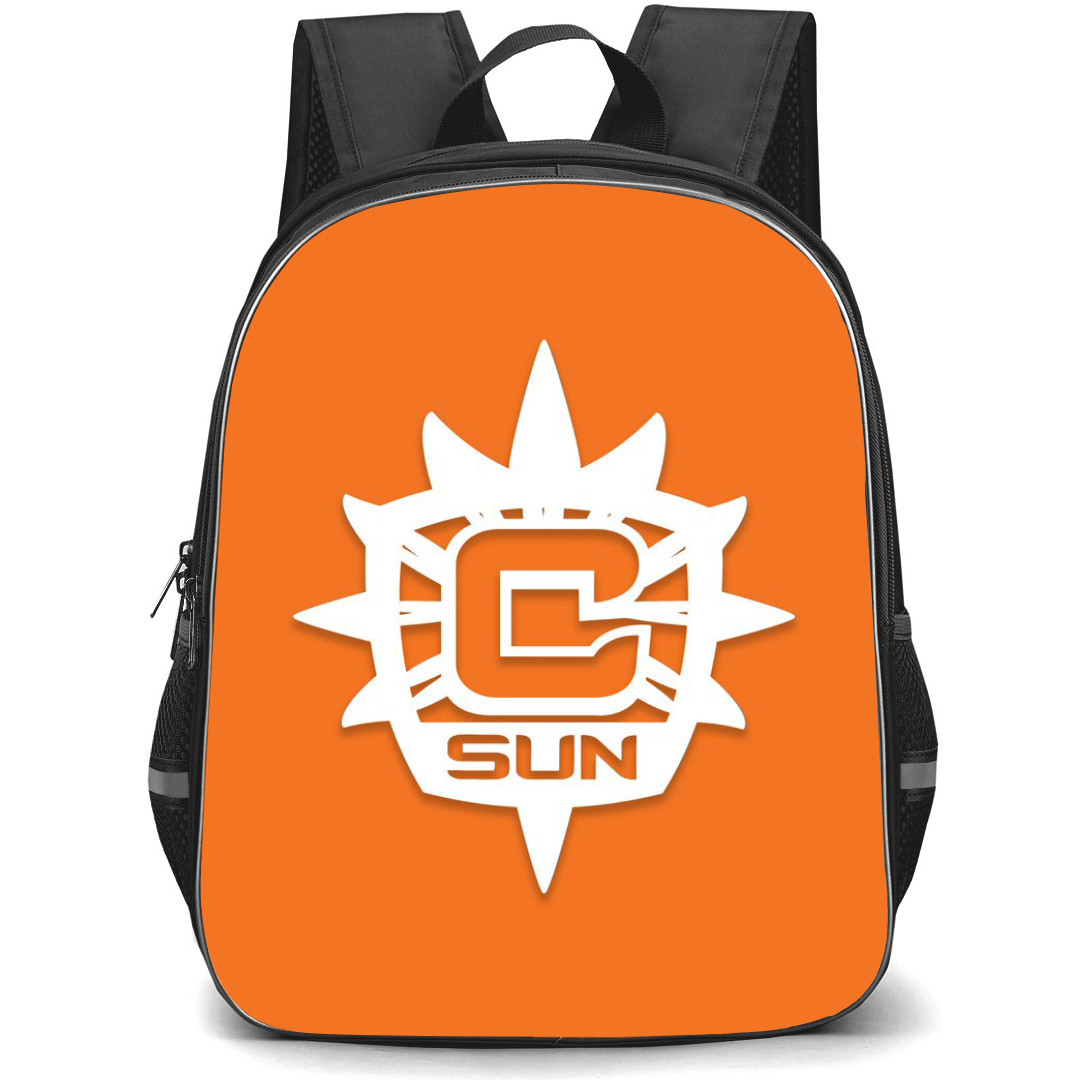 WNBA Connecticut Sun Backpack StudentPack - Connecticut Sun White Logo On Orange Background