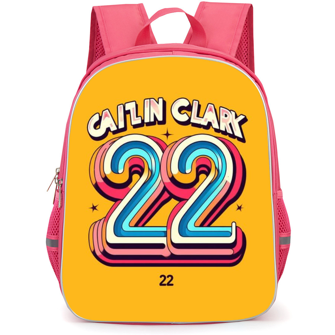 WNBA Caitlin Clark Backpack StudentPack - Caitlin Clark 22 Sticker On Orange Background