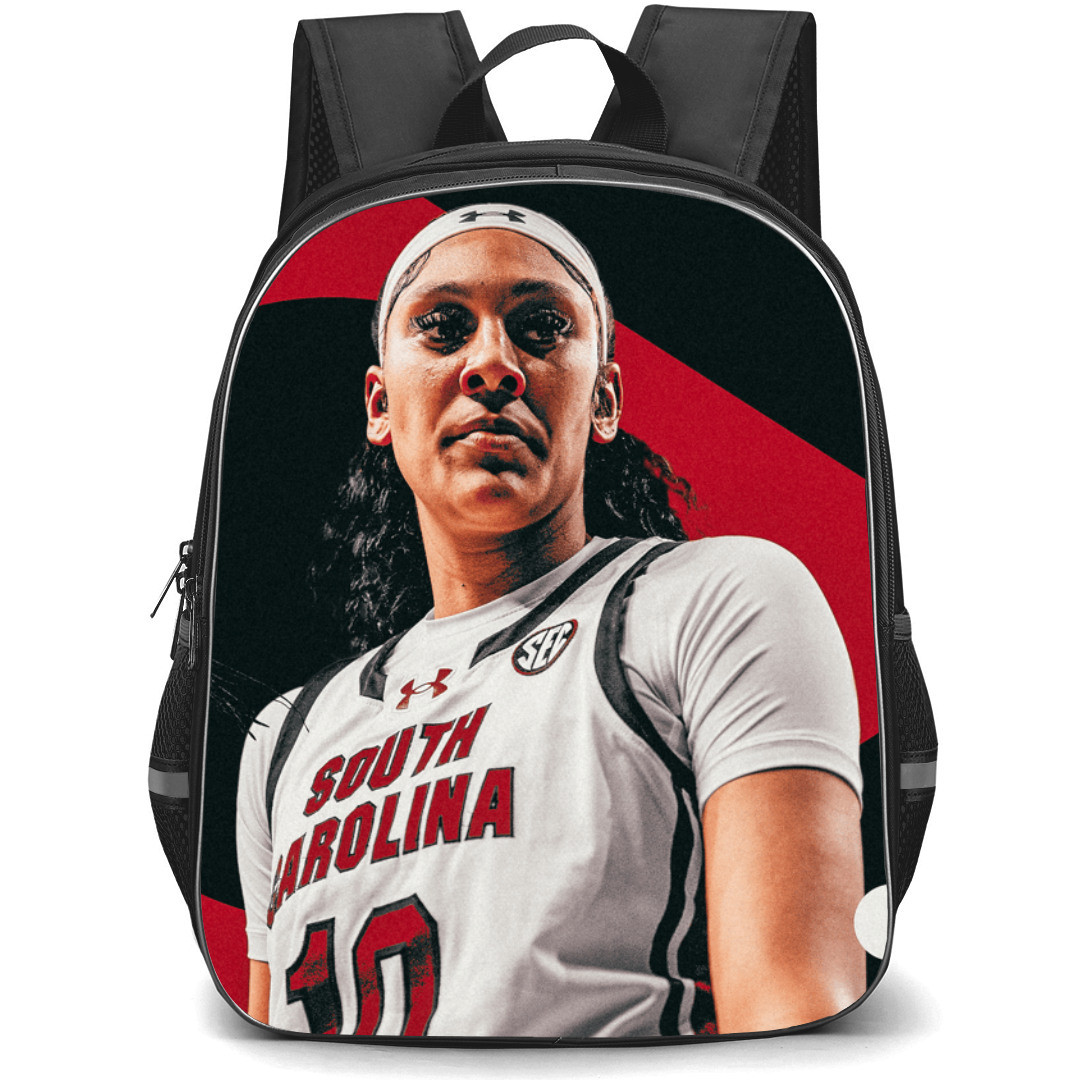 WNBA Kamilla Cardoso Backpack StudentPack - Kamilla Cardoso Candid Picture On Red Black Background
