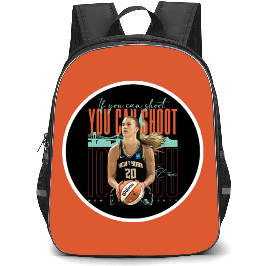 WNBA Sabrina Ionescu Backpack StudentPack - Sabrina Ionescu You can Shoot Round Sticker