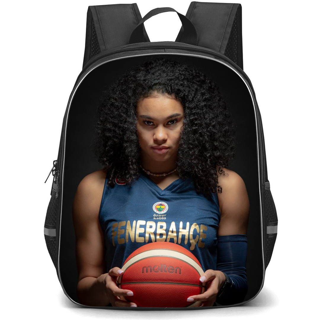WNBA Satou Sabally Backpack StudentPack - Satou Sabally Holding Basketball Portrait Poster