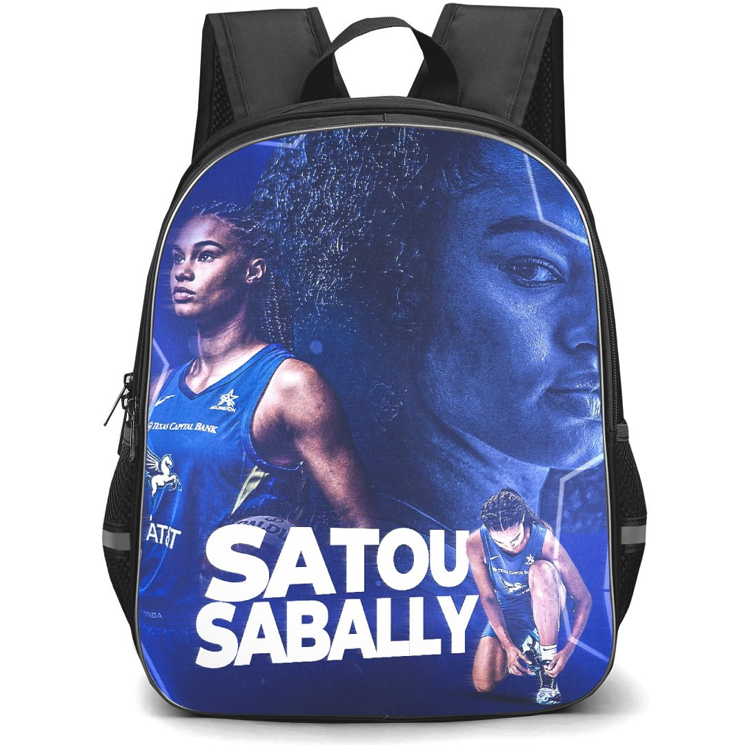WNBA Satou Sabally Backpack StudentPack - Satou Sabally WNBA Star Blue Poster