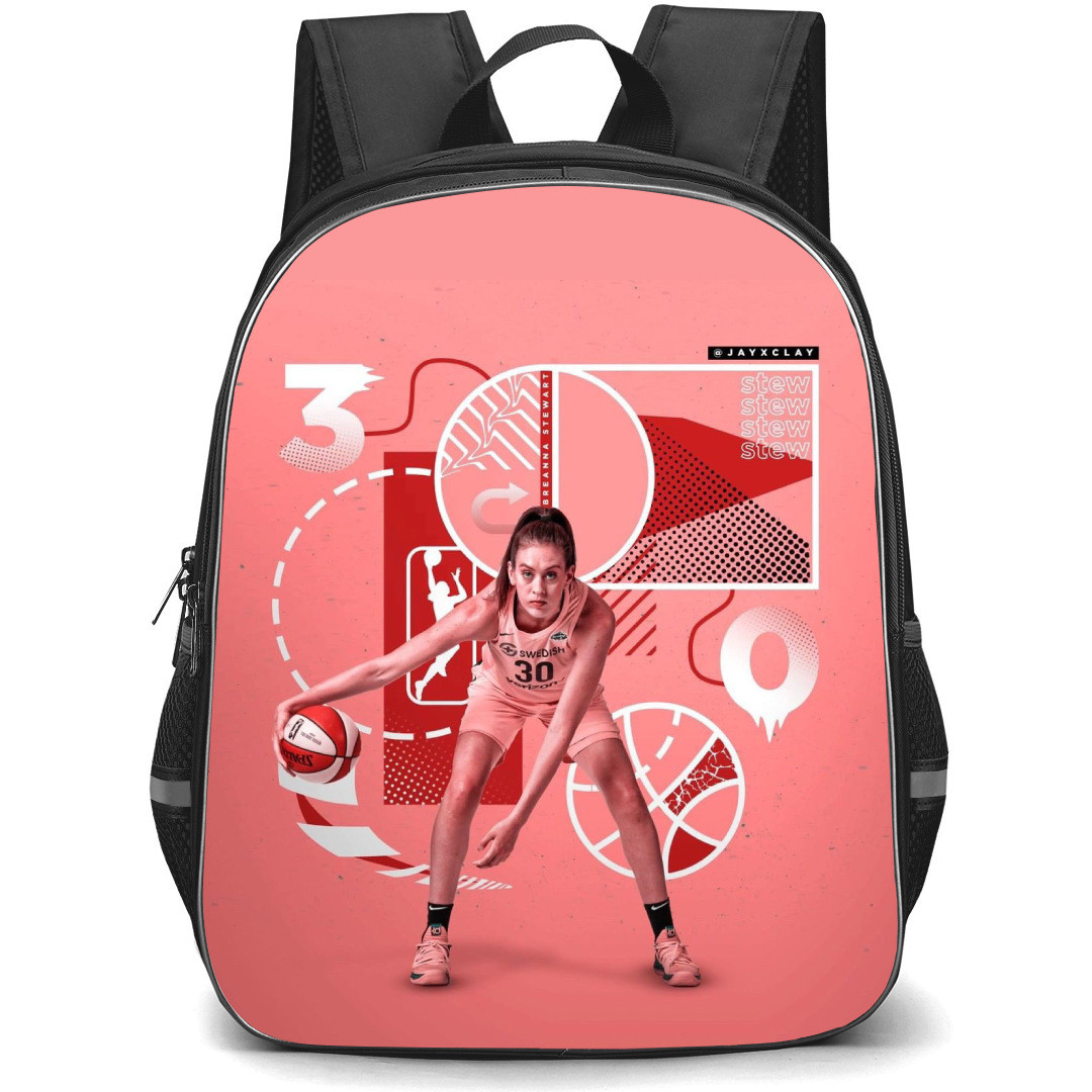 WNBA Breanna Stewart Backpack StudentPack - Breanna Stewart Pink Grahpic Design Poster