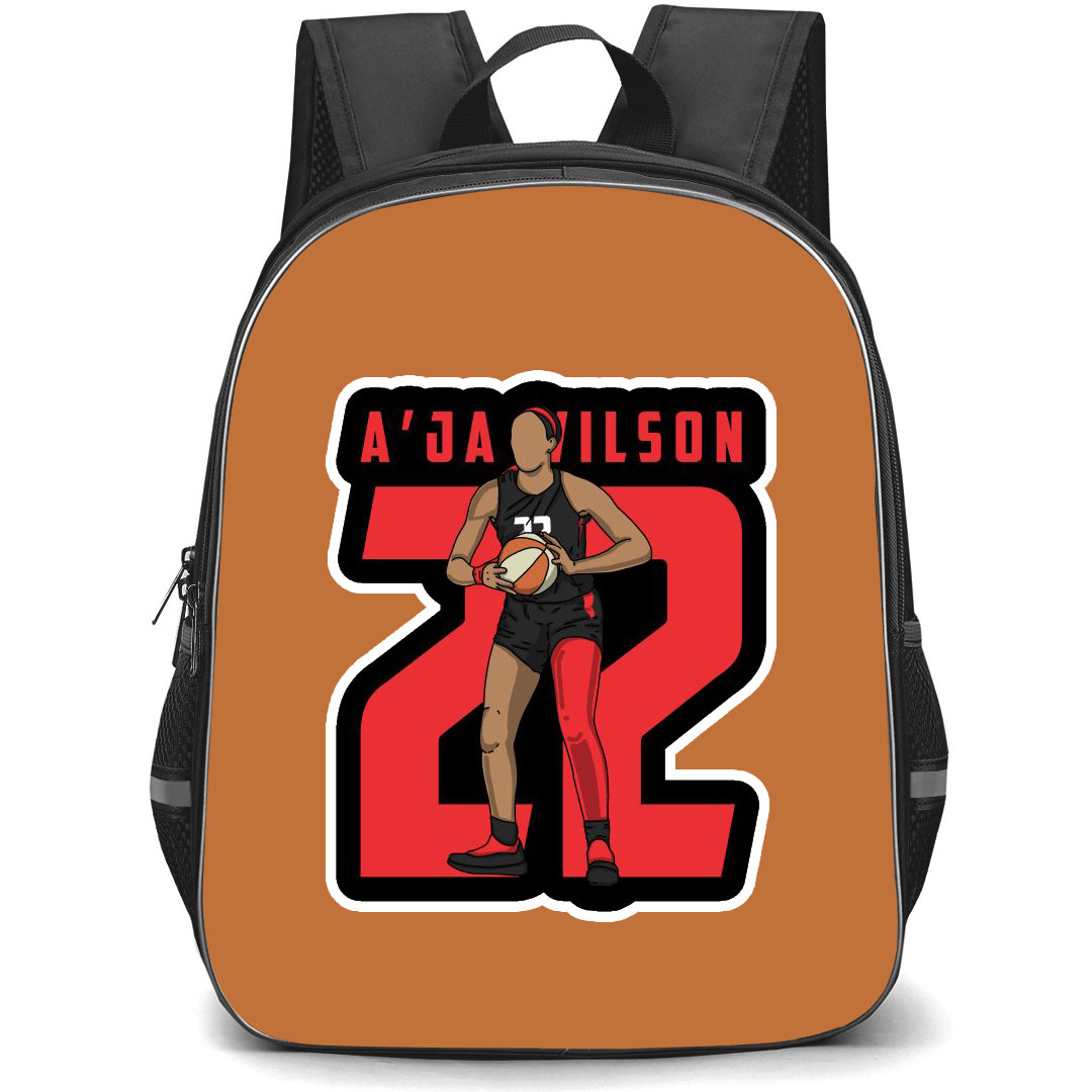 WNBA Aja Wilson Backpack StudentPack - Aja Wilson 22 Cartoon Art Sticker